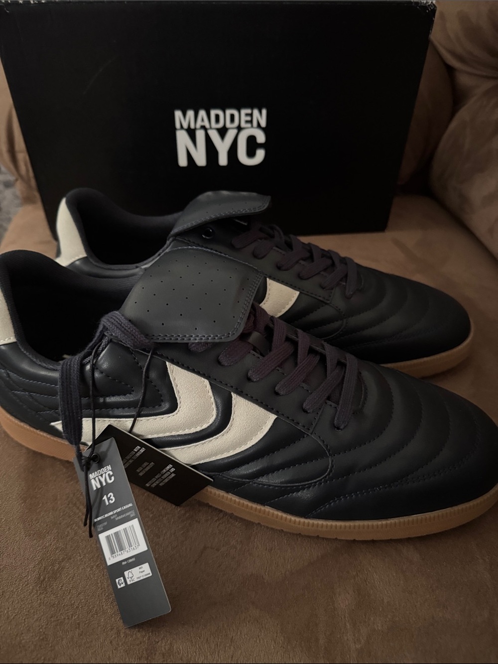 Navy Sneakers Mens 13 Madden NYC